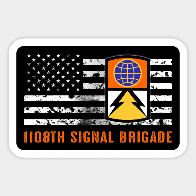 1108th Signal Brigade Sticker by Jared S Davies